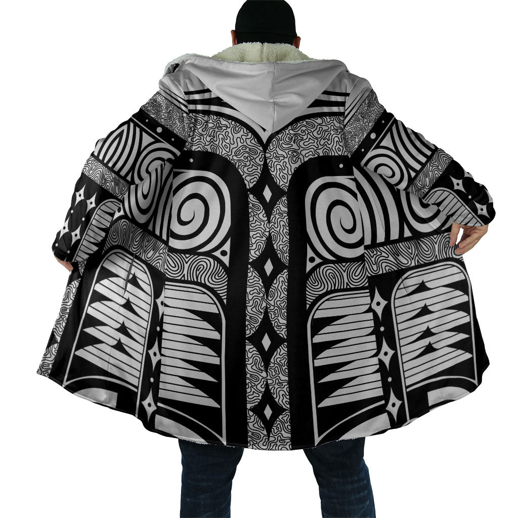 Japanese Indigenous Cloak Jomon Tribal Inspired White
