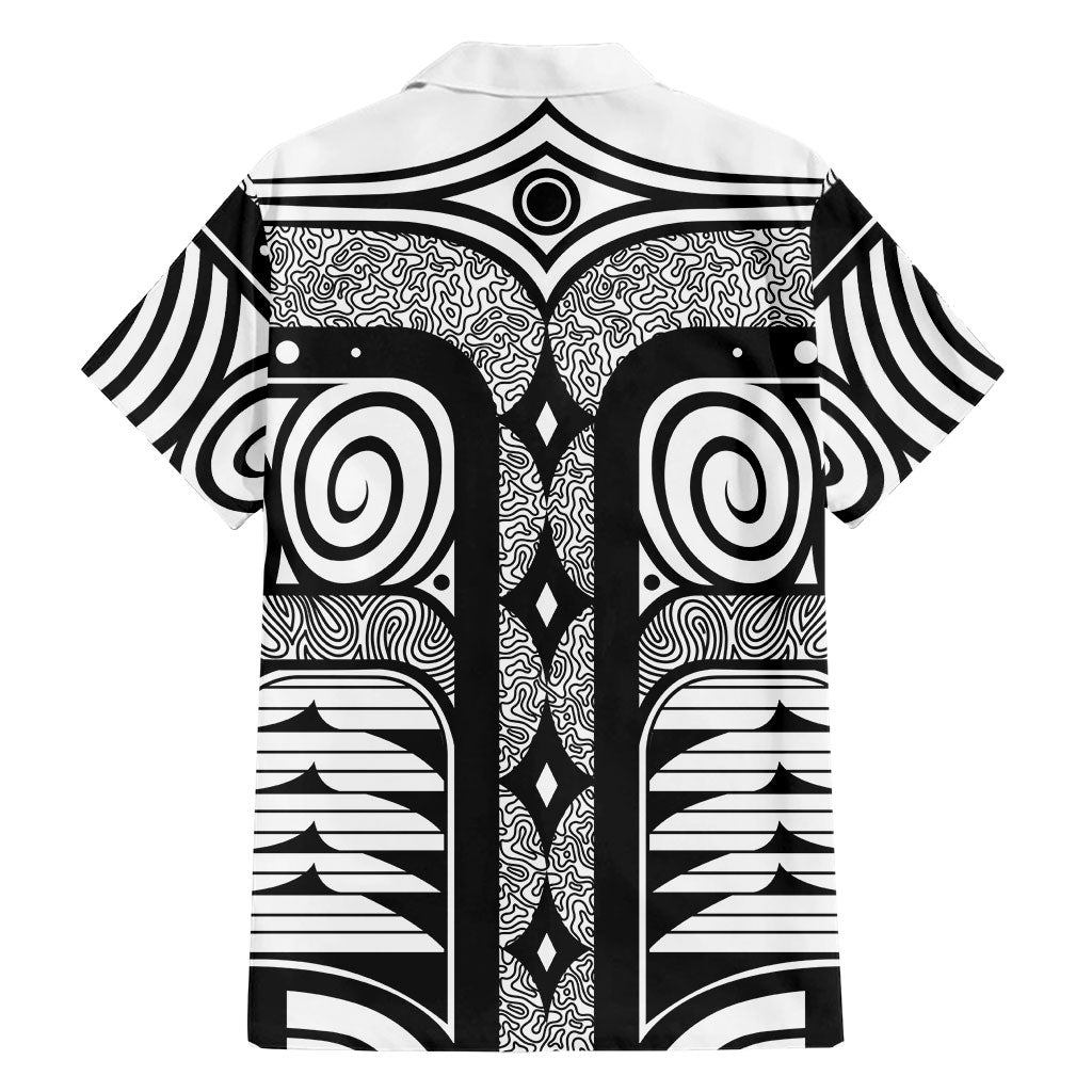 Japanese Indigenous Hawaiian Shirt Jomon Tribal Inspired White