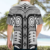 Japanese Indigenous Hawaiian Shirt Jomon Tribal Inspired White