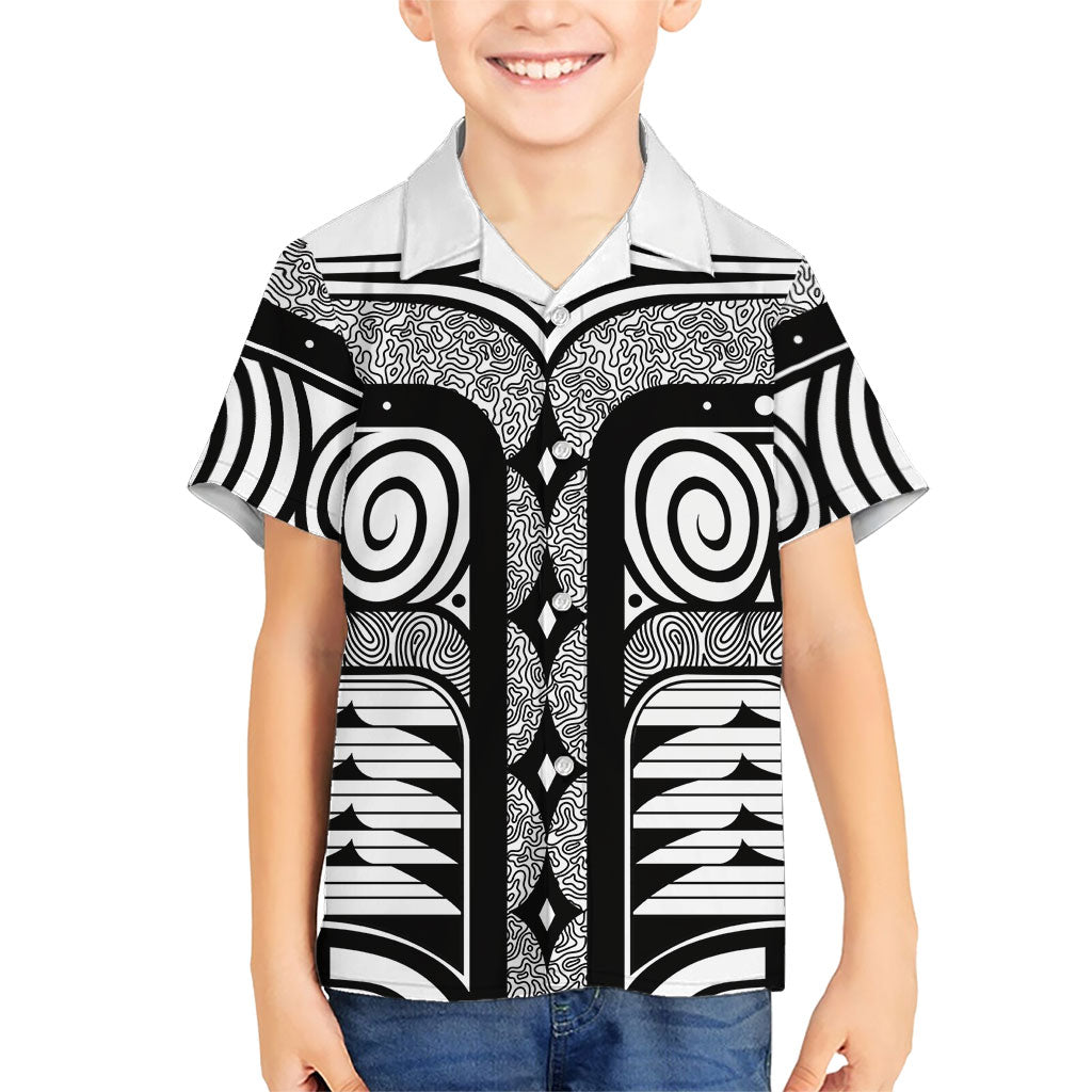 Japanese Indigenous Hawaiian Shirt Jomon Tribal Inspired White