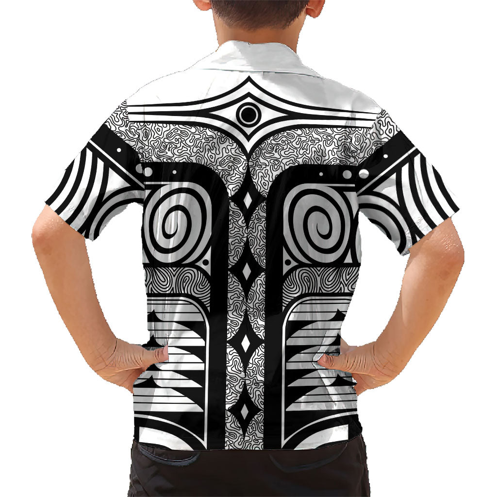 Japanese Indigenous Hawaiian Shirt Jomon Tribal Inspired White