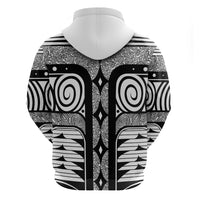 Japanese Indigenous Hoodie Jomon Tribal Inspired White