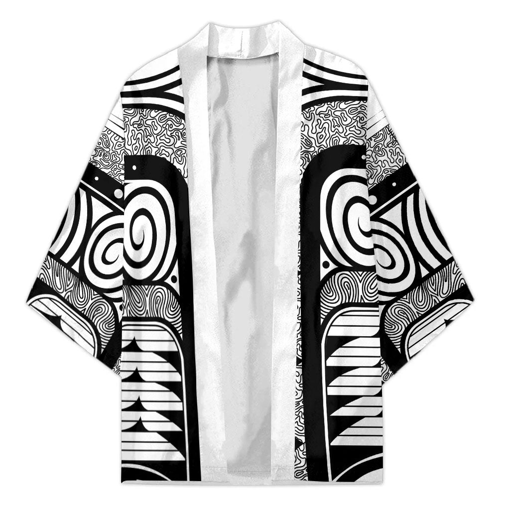 Japanese Indigenous Kimono Jomon Tribal Inspired White