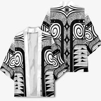 Japanese Indigenous Kimono Jomon Tribal Inspired White