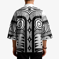 Japanese Indigenous Kimono Jomon Tribal Inspired White