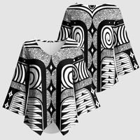Japanese Indigenous Kimono Sleeve Blouse Jomon Tribal Inspired White