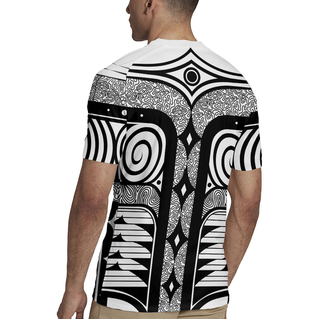 Japanese Indigenous Rugby Jersey Jomon Tribal Inspired White