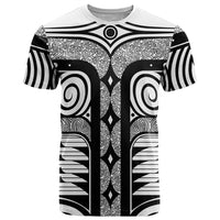 Japanese Indigenous T Shirt Jomon Tribal Inspired White