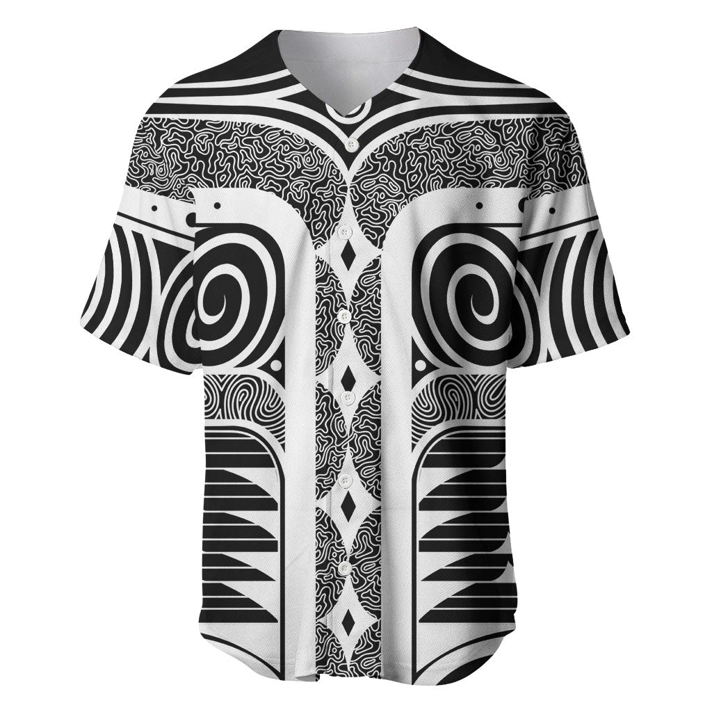 Japanese Indigenous Baseball Jersey Jomon Tribal Inspired Black