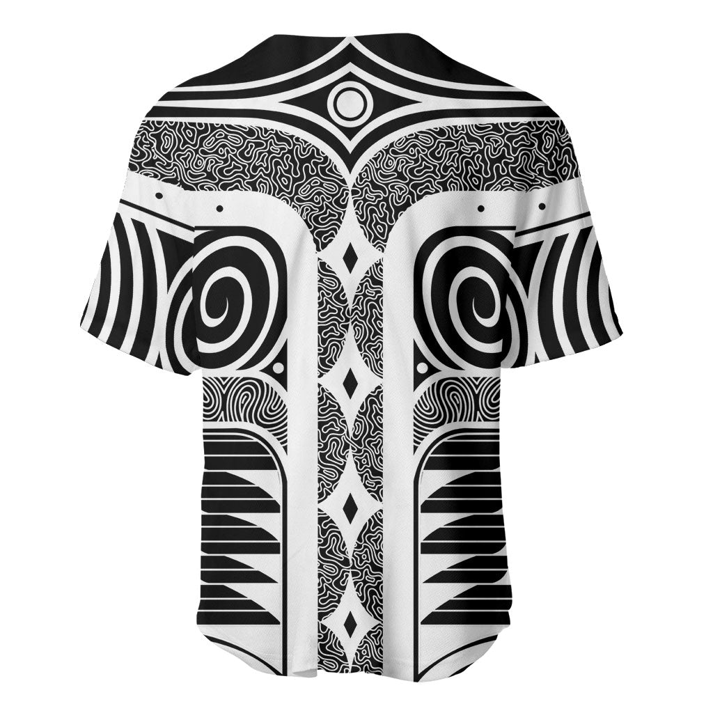 Japanese Indigenous Baseball Jersey Jomon Tribal Inspired Black