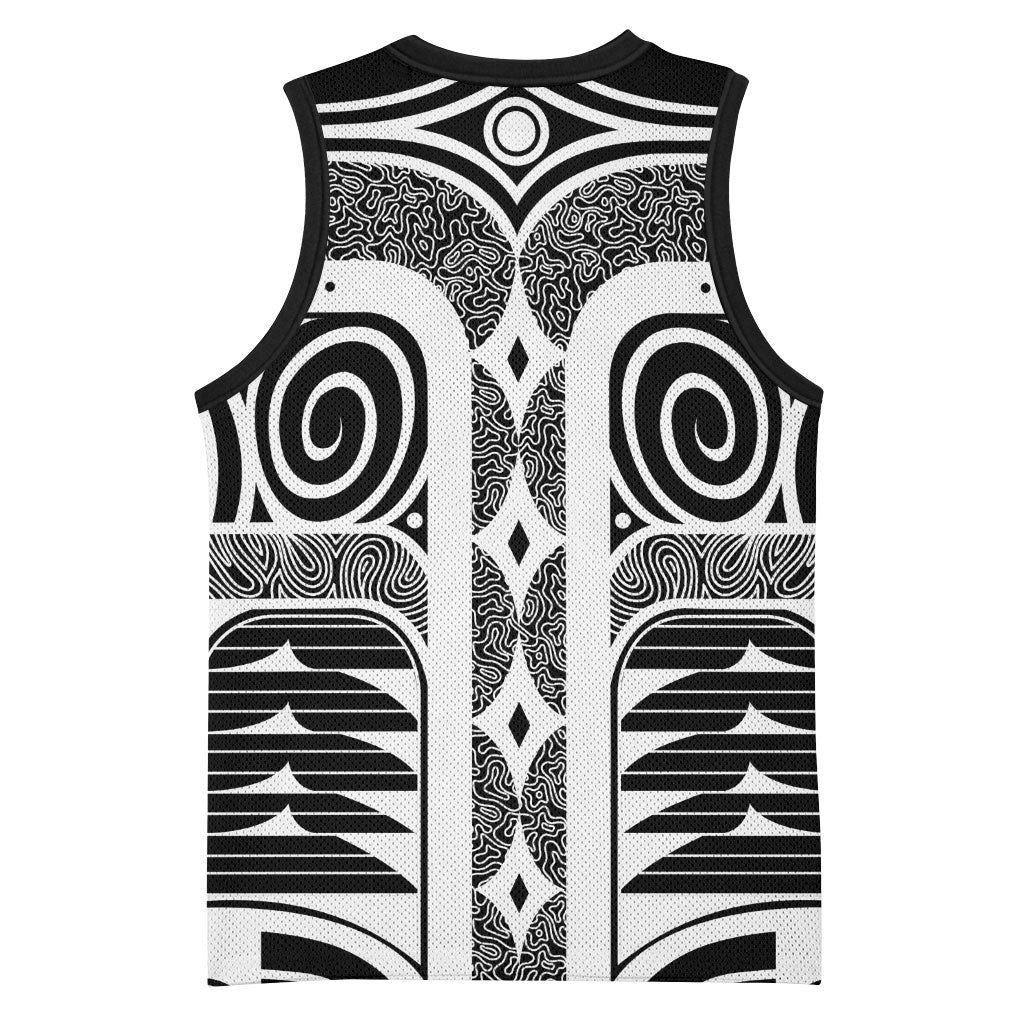 Japanese Indigenous Basketball Jersey Jomon Tribal Inspired Black