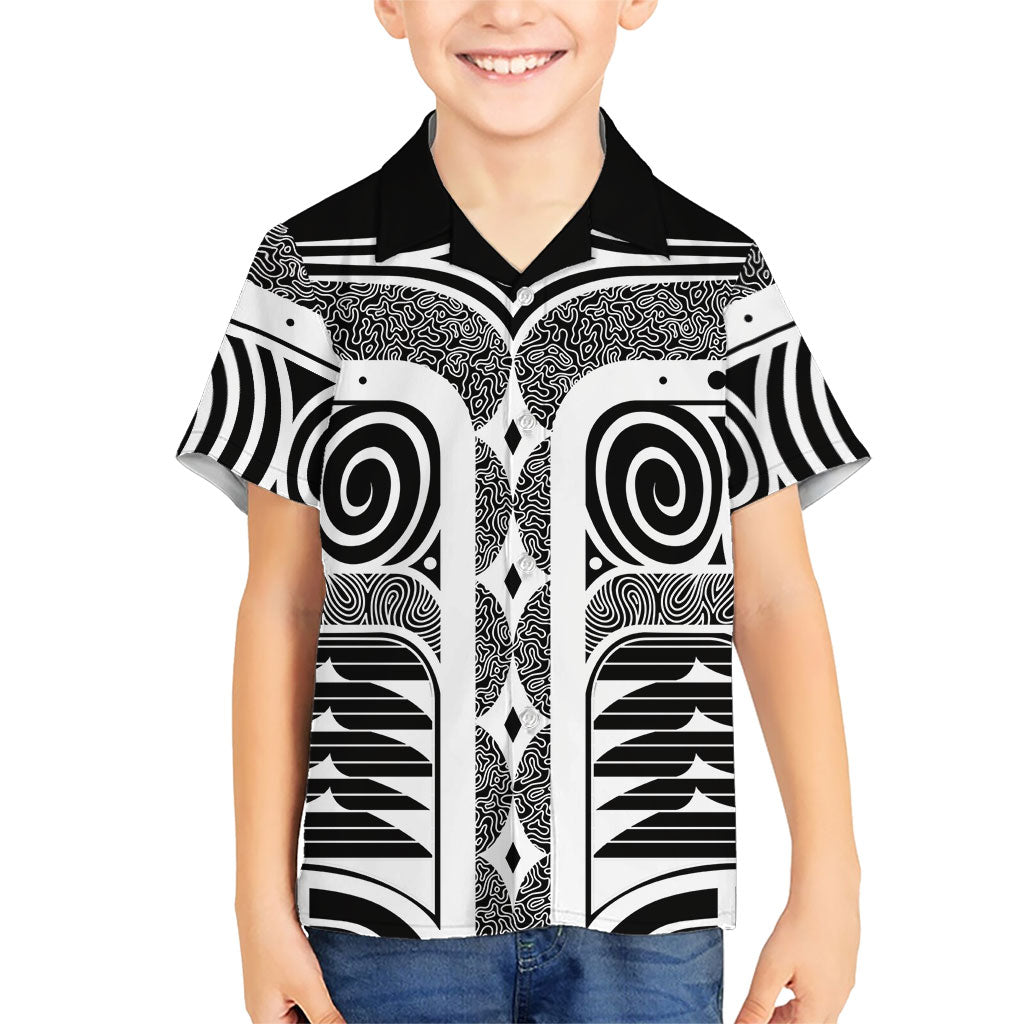 Japanese Indigenous Hawaiian Shirt Jomon Tribal Inspired Black