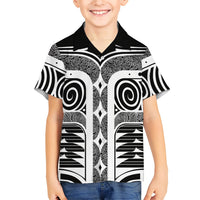 Japanese Indigenous Hawaiian Shirt Jomon Tribal Inspired Black