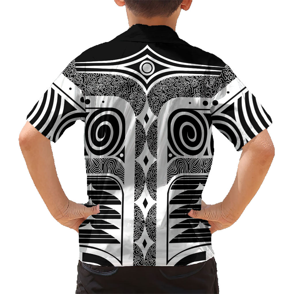 Japanese Indigenous Hawaiian Shirt Jomon Tribal Inspired Black