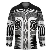 Japanese Indigenous Hockey Jersey Jomon Tribal Inspired Black