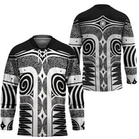 Japanese Indigenous Hockey Jersey Jomon Tribal Inspired Black