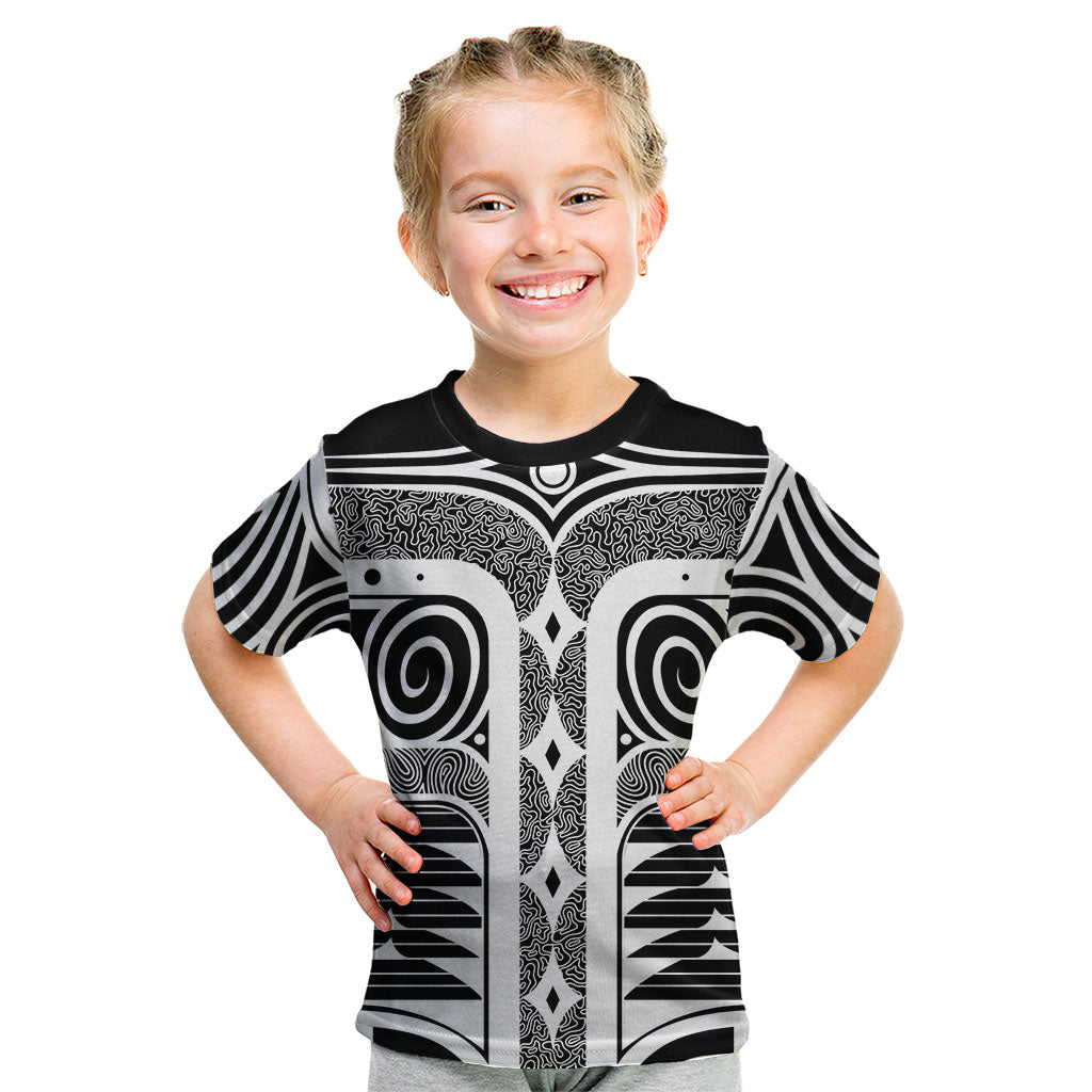 Japanese Indigenous Kid T Shirt Jomon Tribal Inspired Black