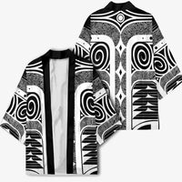 Japanese Indigenous Kimono Jomon Tribal Inspired Black