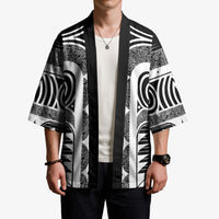 Japanese Indigenous Kimono Jomon Tribal Inspired Black