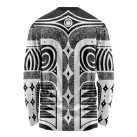 Japanese Indigenous Long Sleeve Shirt Jomon Tribal Inspired Black