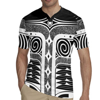 Japanese Indigenous Rugby Jersey Jomon Tribal Inspired Black