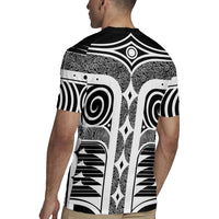 Japanese Indigenous Rugby Jersey Jomon Tribal Inspired Black