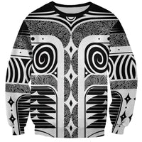 Japanese Indigenous Sweatshirt Jomon Tribal Inspired Black