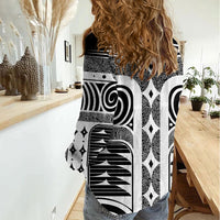 Japanese Indigenous Women Casual Shirt Jomon Tribal Inspired Black