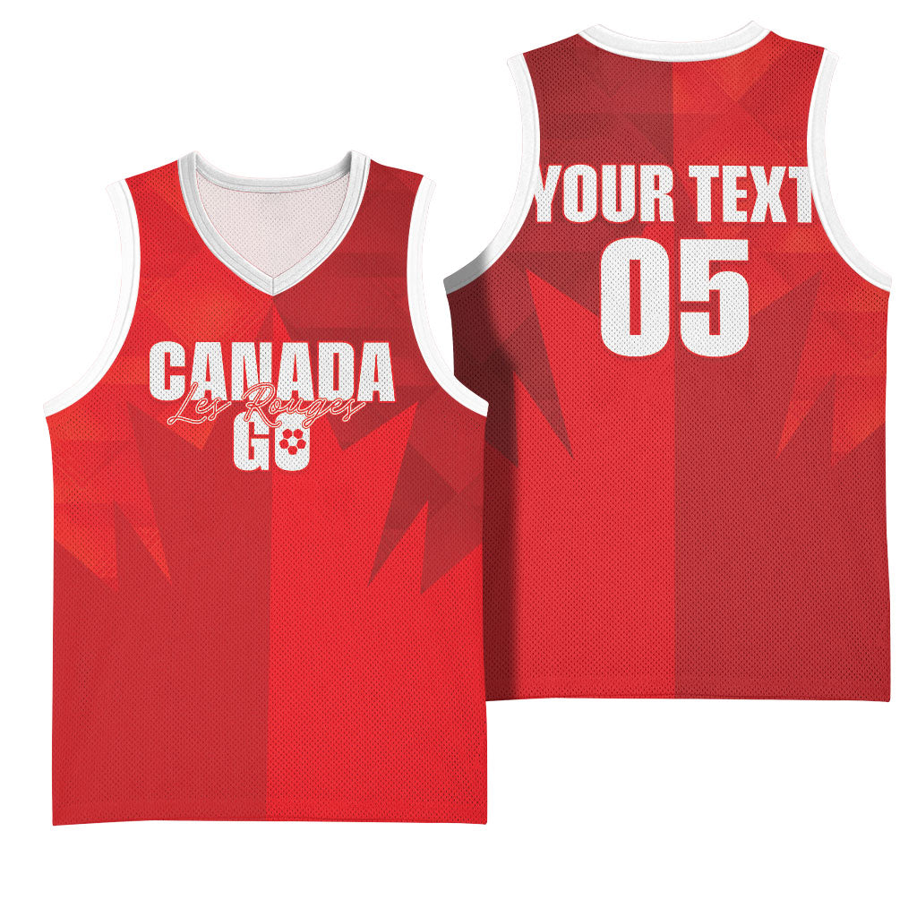 Custom Canada Football 2026 Basketball Jersey Les Rouges Making History