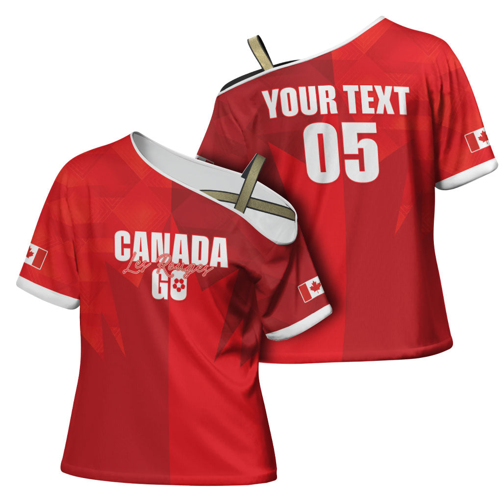 Custom Canada Football 2026 Cross Shoulder Shirt Les Rouges Making History