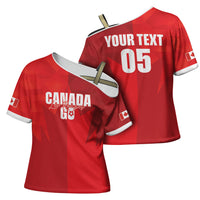 Custom Canada Football 2026 Cross Shoulder Shirt Les Rouges Making History