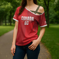 Custom Canada Football 2026 Cross Shoulder Shirt Les Rouges Making History