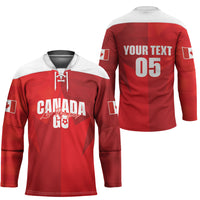 Custom Canada Football 2026 Hockey Jersey Les Rouges Making History