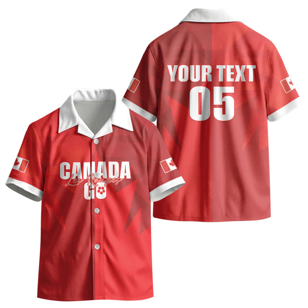 Custom Canada Football 2026 Kid Hawaiian Shirt Les Rouges Making History LT05