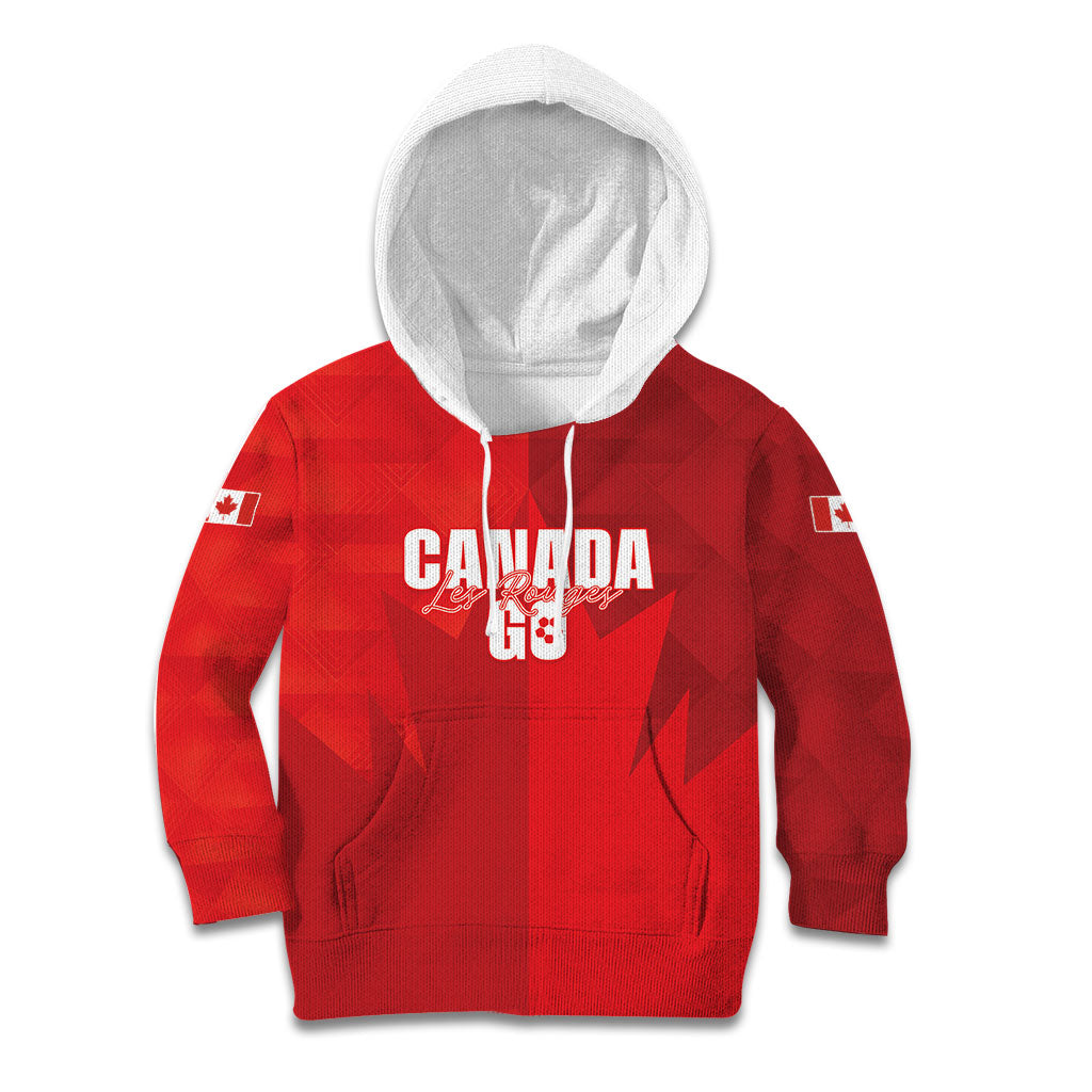 Custom Canada Football 2026 Kid Hoodie Les Rouges Making History