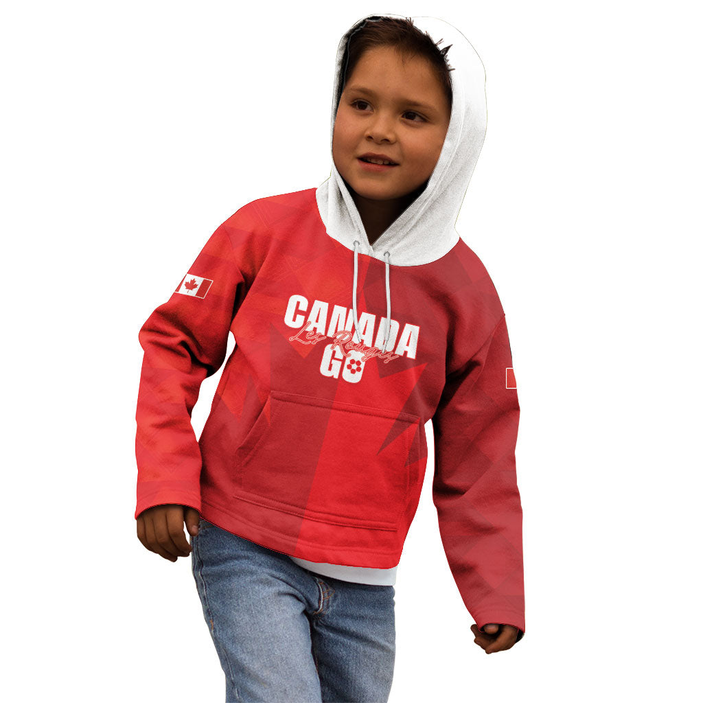 Custom Canada Football 2026 Kid Hoodie Les Rouges Making History