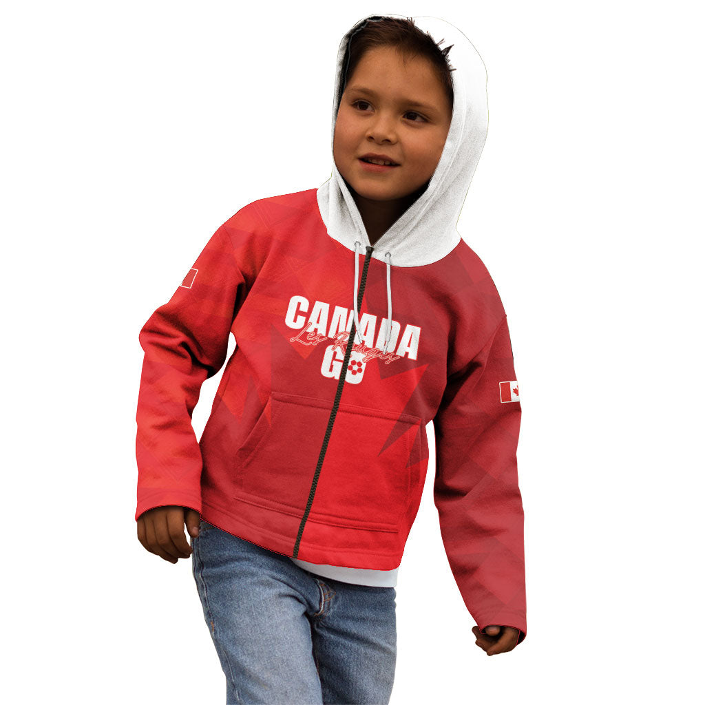 Custom Canada Football 2026 Kid Hoodie Les Rouges Making History
