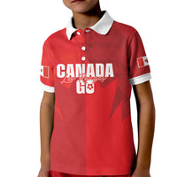 Custom Canada Football 2026 Kid Polo Shirt Les Rouges Making History