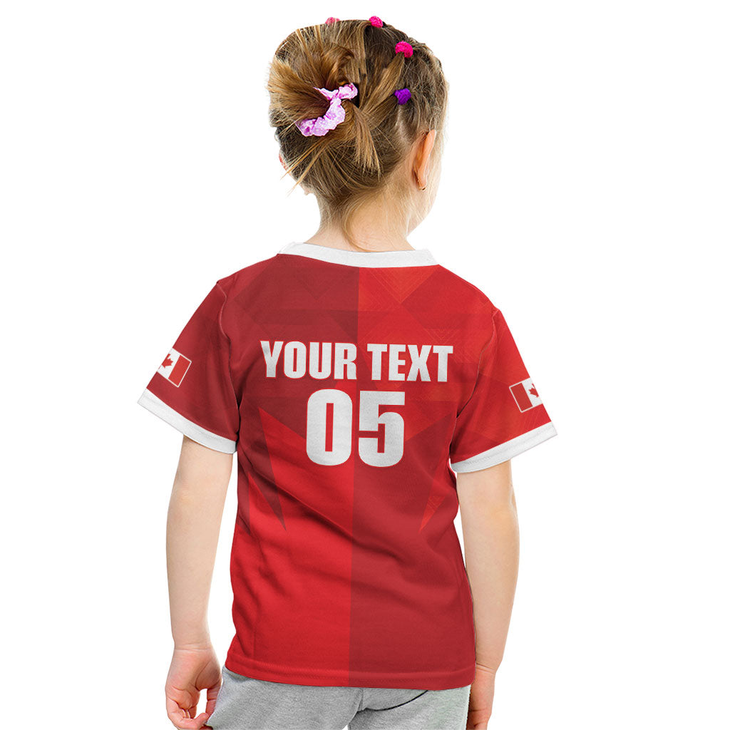 Custom Canada Football 2026 Kid T Shirt Les Rouges Making History