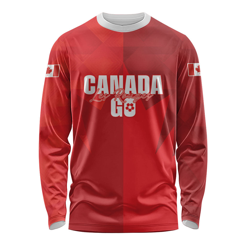 Custom Canada Football 2026 Long Sleeve Shirt Les Rouges Making History