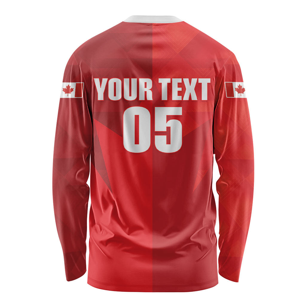 Custom Canada Football 2026 Long Sleeve Shirt Les Rouges Making History