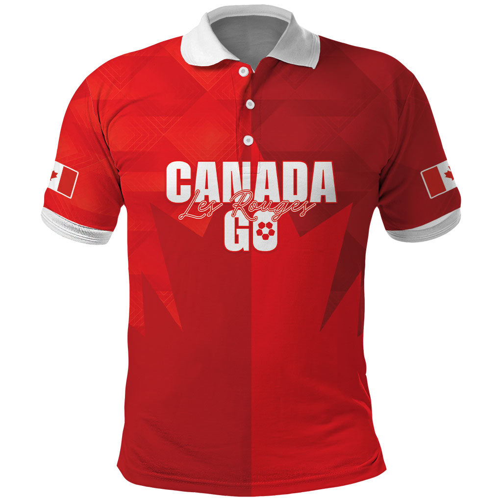 Custom Canada Football 2026 Polo Shirt Les Rouges Making History