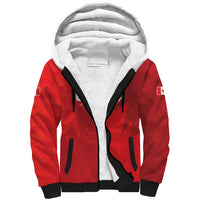 Custom Canada Football 2026 Sherpa Hoodie Les Rouges Making History