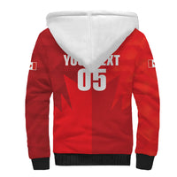 Custom Canada Football 2026 Sherpa Hoodie Les Rouges Making History