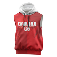 Custom Canada Football 2026 Sleeveless Hoodie Les Rouges Making History