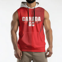 Custom Canada Football 2026 Sleeveless Hoodie Les Rouges Making History