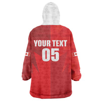 Custom Canada Football 2026 Wearable Blanket Hoodie Les Rouges Making History