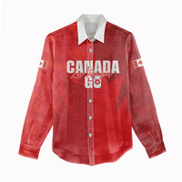 Custom Canada Football 2026 Women Casual Shirt Les Rouges Making History