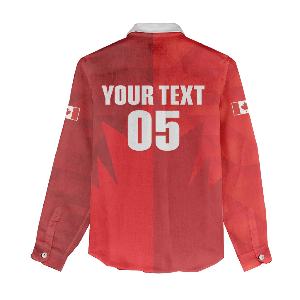 Custom Canada Football 2026 Women Casual Shirt Les Rouges Making History