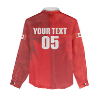Custom Canada Football 2026 Women Casual Shirt Les Rouges Making History